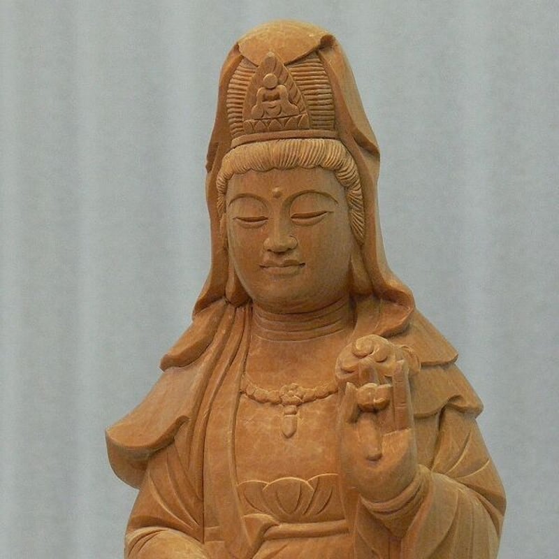 仏像☆桧材 滴水観音菩薩像☆高さ：約30cm | お仏壇・お墓の三界堂