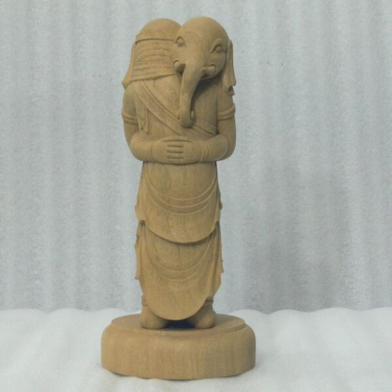 仏像◇香木 歓喜天6.0寸立◇大聖歓喜天、象鼻天、ガネーシャ | お仏壇