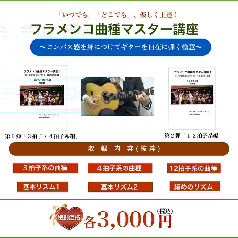 フラメンコギターConpasを理解する為の教則DVDVol.1,2 フラメンコ・ギターの教科書 (DVD&TAB譜でよくわかる ) | 池川