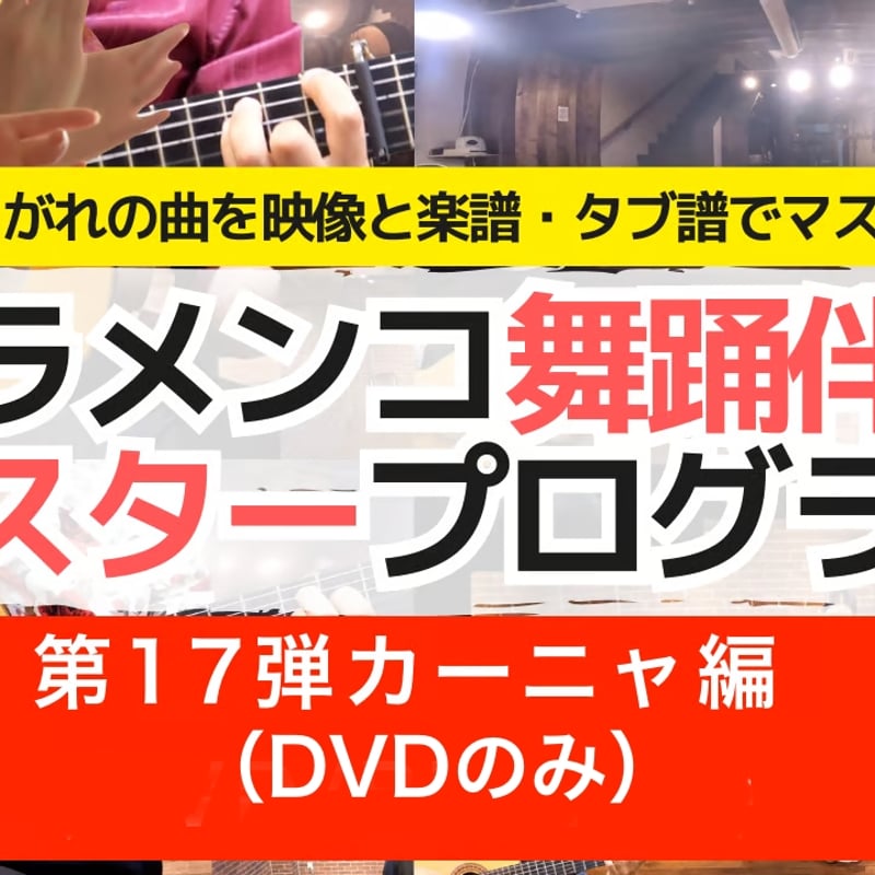 DVD】フラメンコ舞踊伴奏マスタープログラムVol.17「カーニャ編