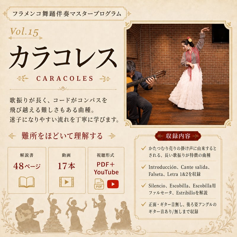 DVD】フラメンコ舞踊伴奏マスタープログラムVol.15「カラコレス編