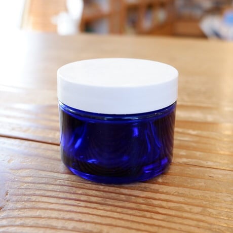 広口遮光ガラス瓶・青色　50ml