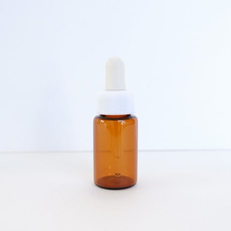 ミニスポイトキャップ付ガラス瓶　茶色　10ml