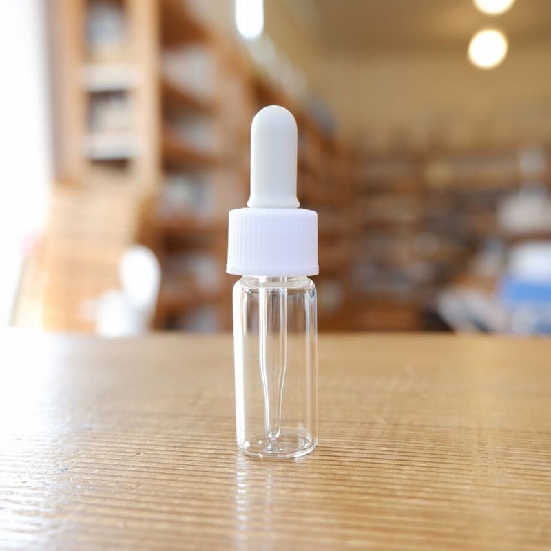 ミニスポイトキャップ付ガラス瓶 透明 3ml | プルプレアWEBショップ