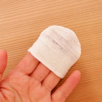 手紡ぎの洗顔ミニミトン　6×5.5cm　益久染織研究所