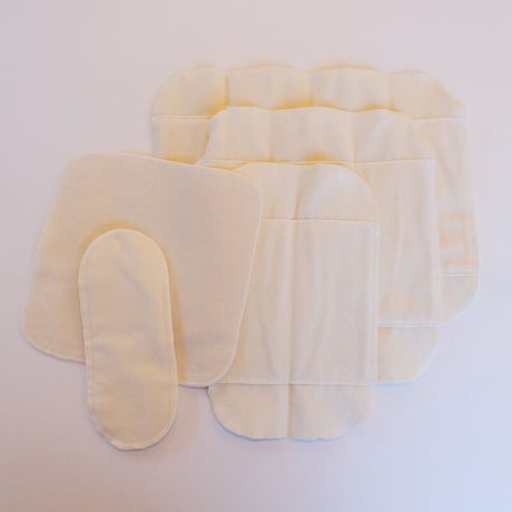 白うさぎの布ナプキン　ハンカチ2枚入　くらしを耕す会