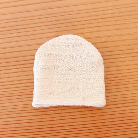 手紡ぎの洗顔ミニミトン　6×5.5cm　益久染織研究所
