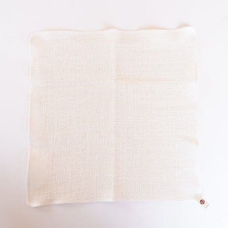 ガラ紡の和紡布　30×30cm　ふきんサイズ　益久染織研究所