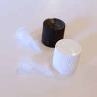 ドロッパーキャップ　セキュリティキャップ　遮光ガラス瓶用　黒・白
