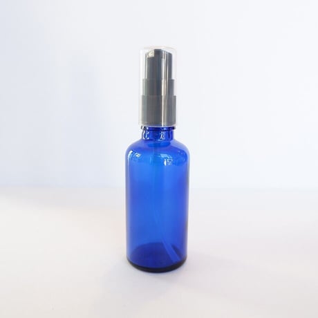 ポンプヘッド遮光ガラス瓶　青色　50ml