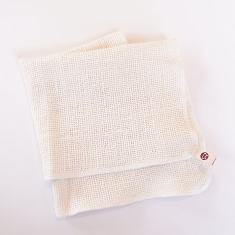 ガラ紡の和紡布　30×30cm　ふきんサイズ　益久染織研究所