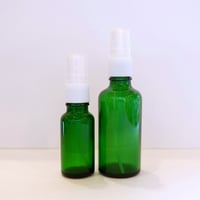 スプレーヘッド遮光ガラス瓶　グリーン　　緑色　20ml・50ml