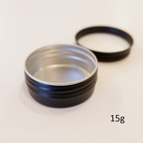 アルミ缶　ネジ式  黒/ブラック　15g・30g