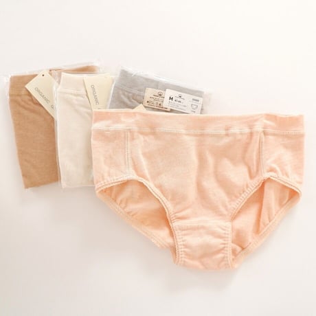 ヒップハングショーツ　オーガニックコットン　オーガニックガーデン