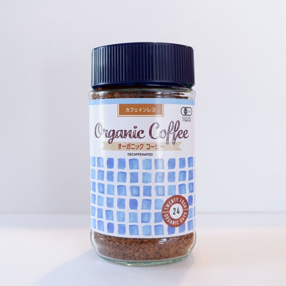 オーガニックインスタントコーヒー・カフェインレス 100g 24 ORGANIC
