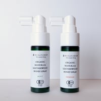 オーガニック マヌカ＆レザーウッドハニースプレー＜ミント味・オレンジ味＞25mL　のどスプレー　だいじょうぶなもの