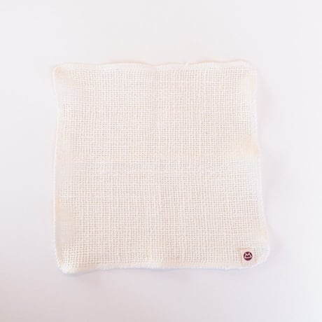 ガラ紡の和紡布　20×20cm　ハンカチサイズ　益久染織研究所