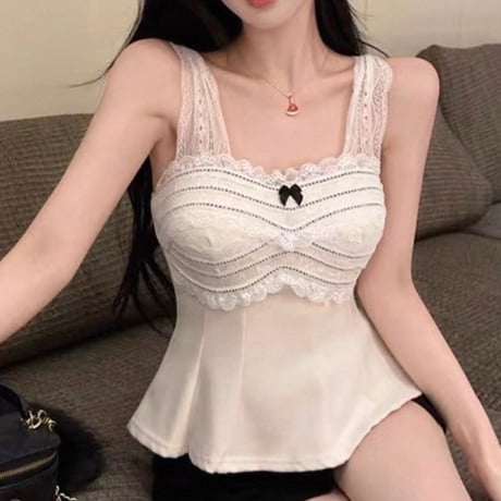 Ribbon Lace Top 2色