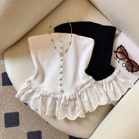 Classic Frill Tube Top 2色