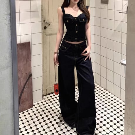 Denim Corset Set Up