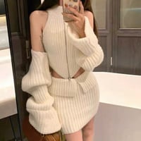 Cut-out Knit set up