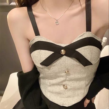 ツイードキャミトップス 2色