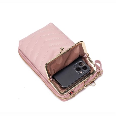 裏面クリアスマホ＆小物ショルダーbag 7色