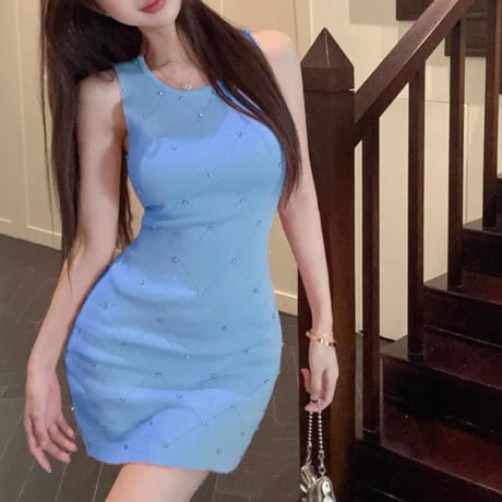 Crystal Knit Bodycon Dress 6色