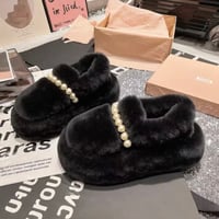 Pearl Fur Room Shoes 2色