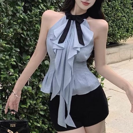 Classy Ribbon Halter Top