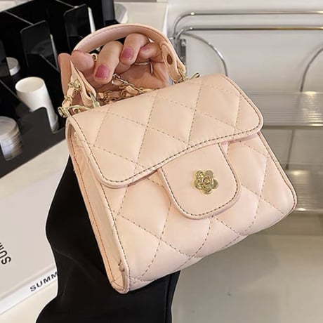 フラワーモチーフキルティングbag5色
