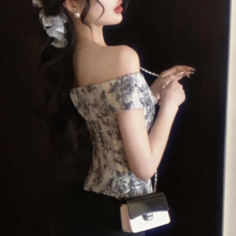 Vintage Rose Off-Shoulder Top
