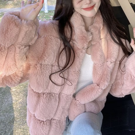 TERUMI様ご着用♡スクエアデザインファーコート3色