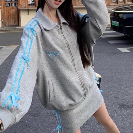 田口未彩様♡有栖なな様ご着用♡border ribbon setup 2色