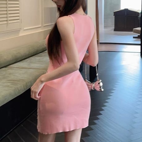Crystal Knit Bodycon Dress 6色