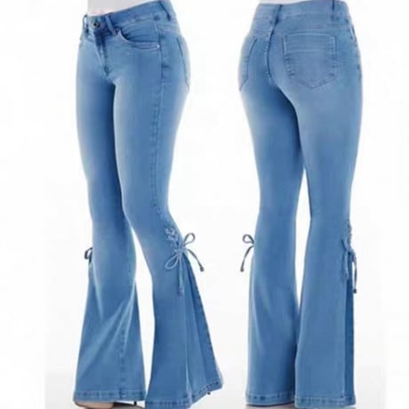 Ribbon Flare Denim 3色