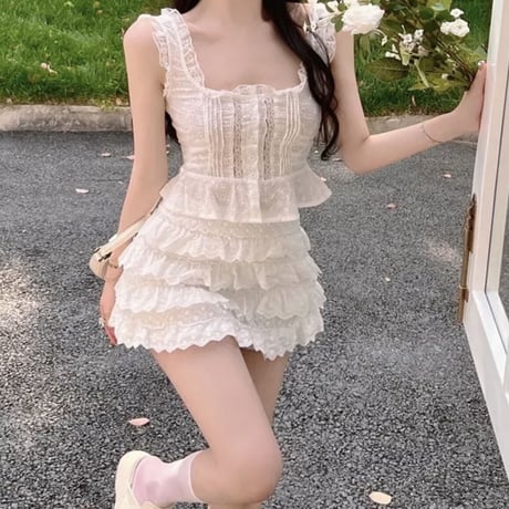 girly cotton lace setup