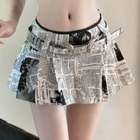 newspaper pleats skirt