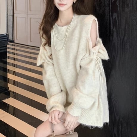 Ribbon Sleeve Knit