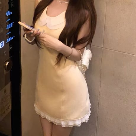 あやぽよ様ご着用♡yellow ノースリミニワンピ
