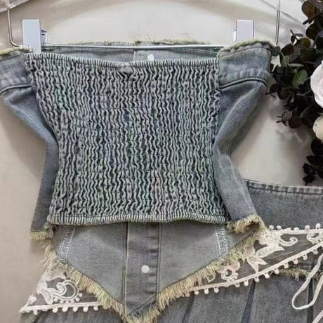 misuzu様ご着用♡Denim lace set up