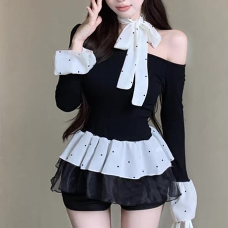 Mini Dot Monotone Top