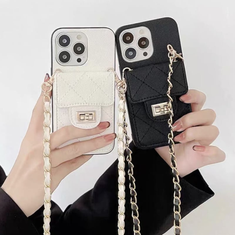 収納付きキルティングiPhoneケース 2色 | ecrea