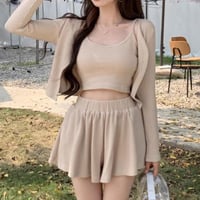 beige culotte 3点セット