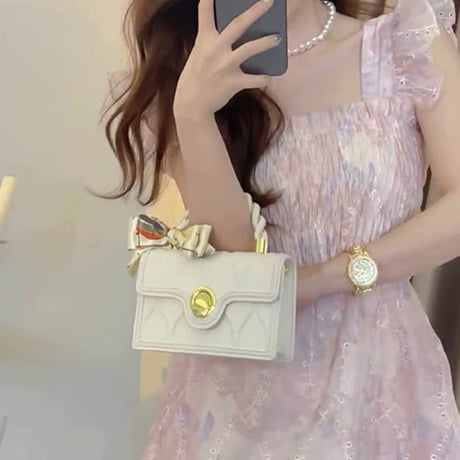 Girly mix color frill gather op