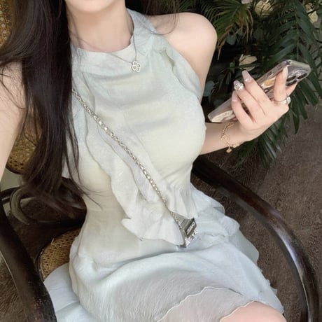 Layer Frill Chiffon Dress
