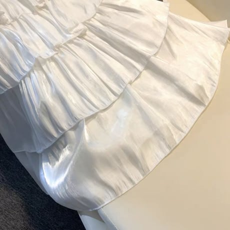 White×Black フリルキャミワンピ