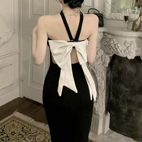 back ribbon long op