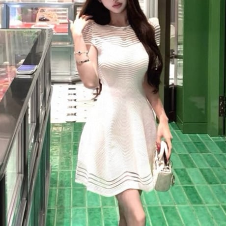 Elegant Knit Flare Dress