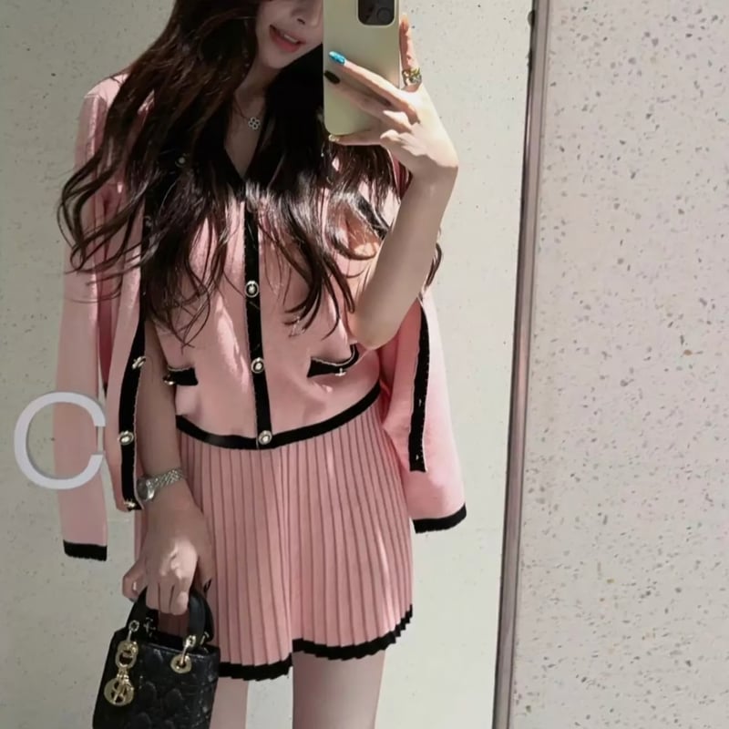 バイカラーセットアップ3点セット 4色 | ecrea 